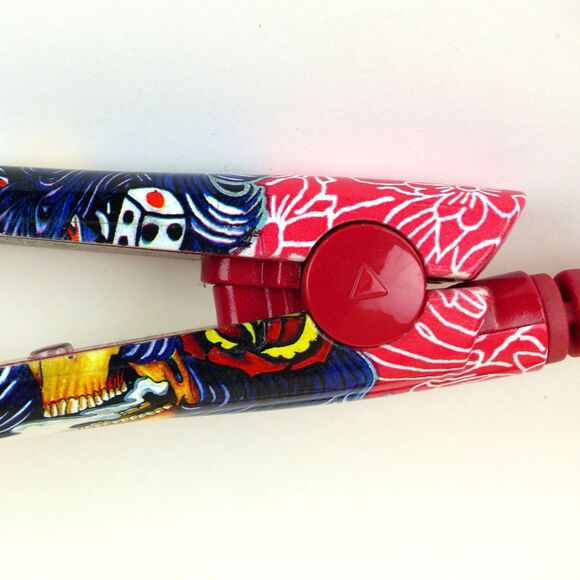 HerStyler Mini Tattoo Flat Iron Red Ceramic Hair Straightener Dual Voltage Y2K - Picture 5 of 13